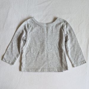 joe fresh basic gray long sleeve cotton blend shirt 6-12 months baby unisex